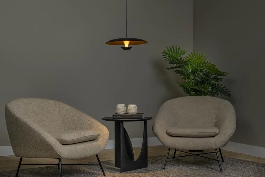 Lucide Premium KENNETH - Pendant light - Ø 40 cm - LED Dim. - 1x12W 2700K - Black - atmosphere 1